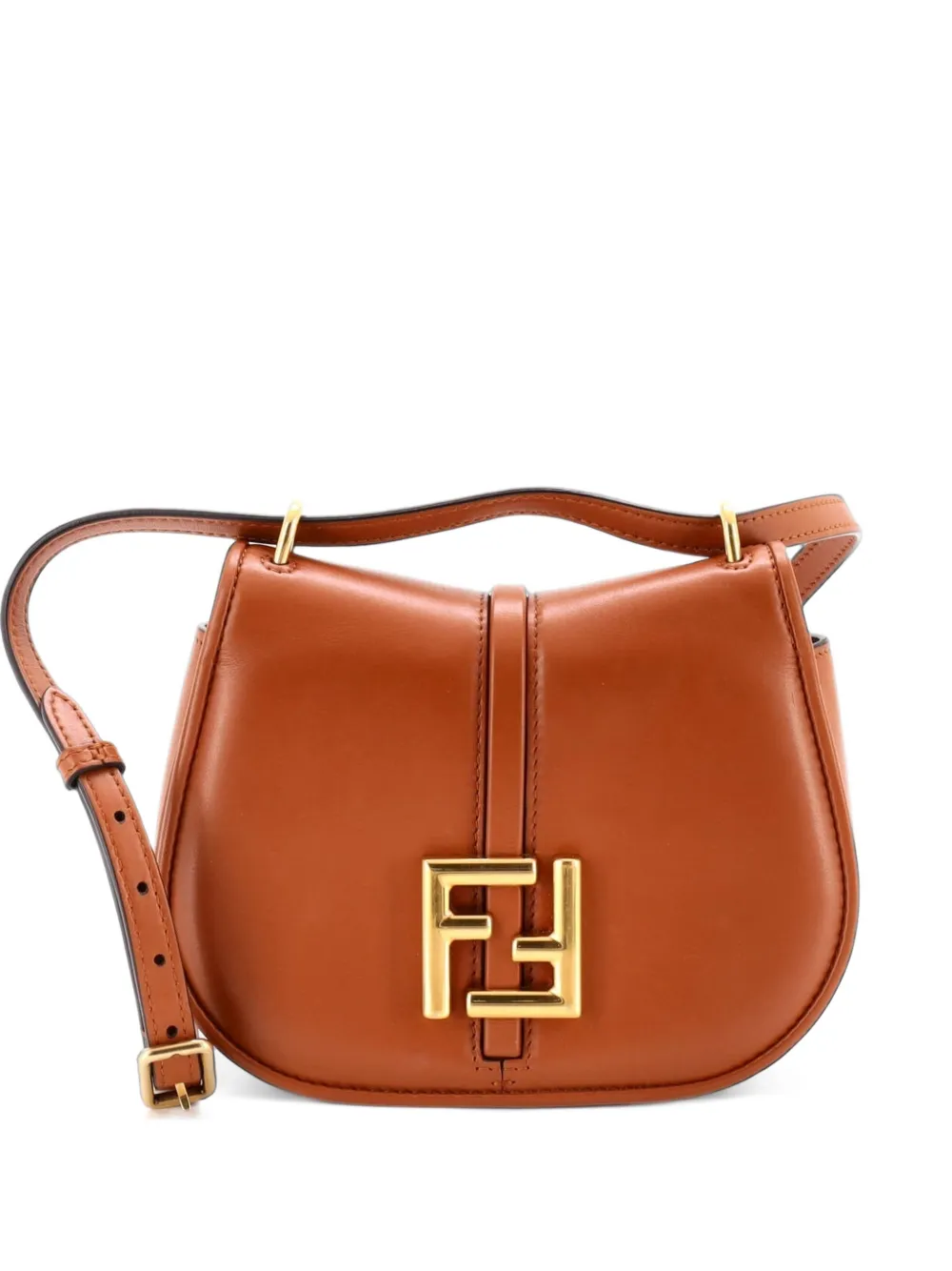 Fendi Pre-Owned C'mon Leather Small shoulder bag - Braun
