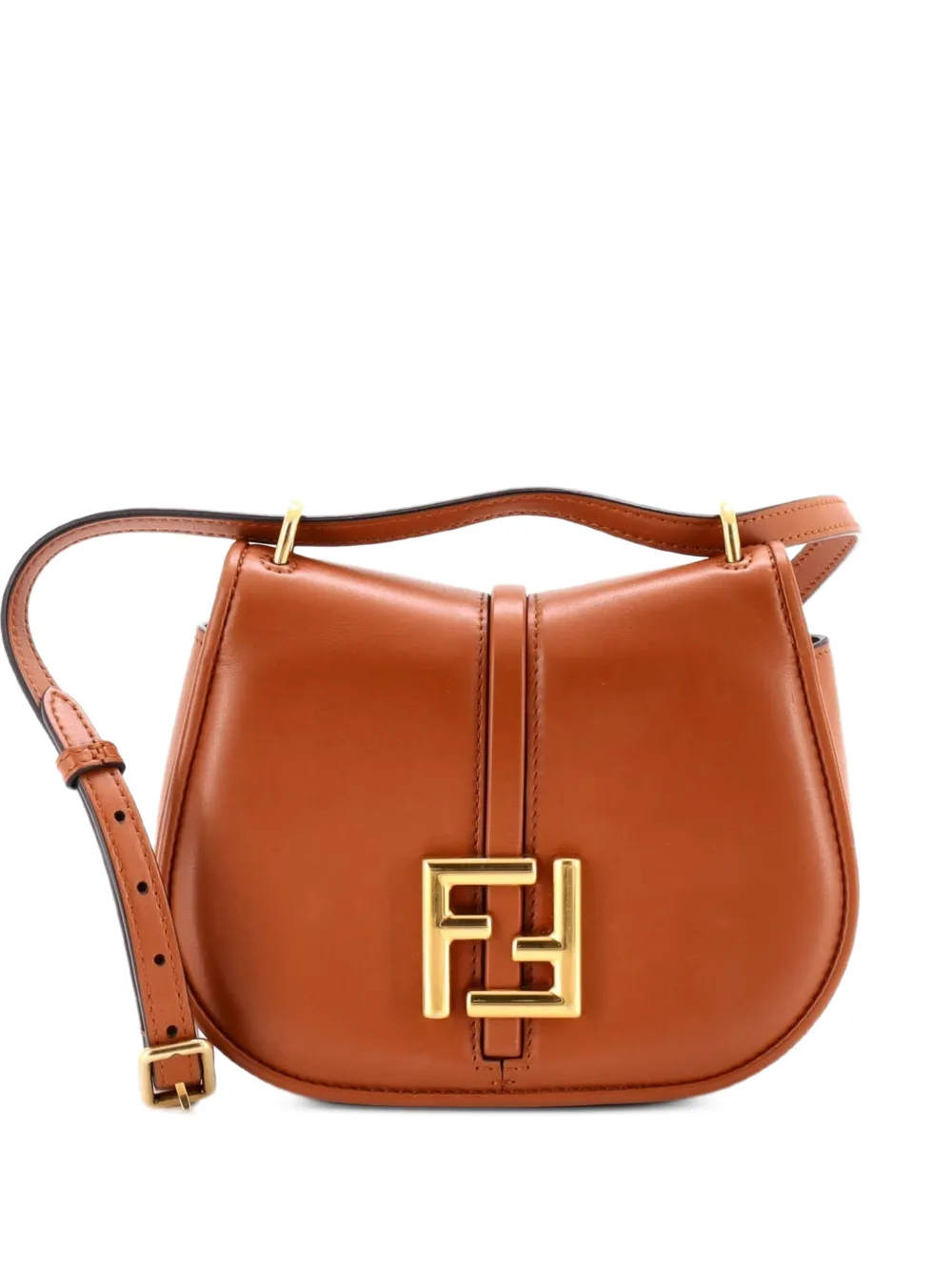 Fendi Pre-Owned C'mon Leather Small shoulder bag - Brown