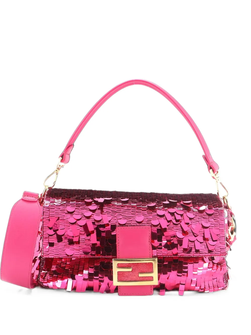 Fendi Pre-Owned Baguette NM Bag Sequins Medium shoulder bag - Rosa