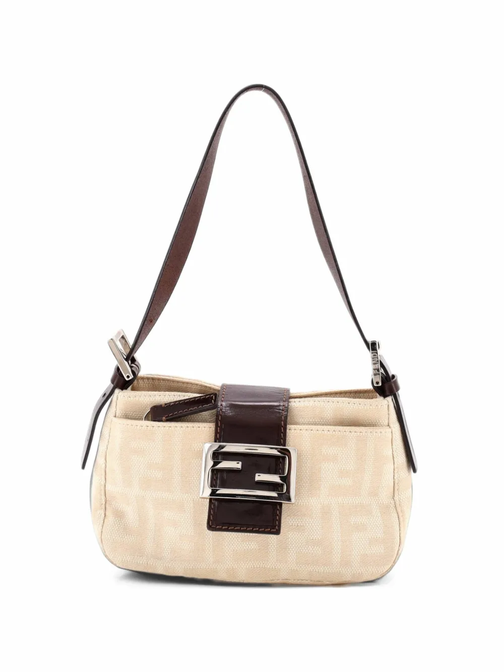 Fendi Pre-Owned Vintage Zucca Canvas Small shoulder bag - Nude
