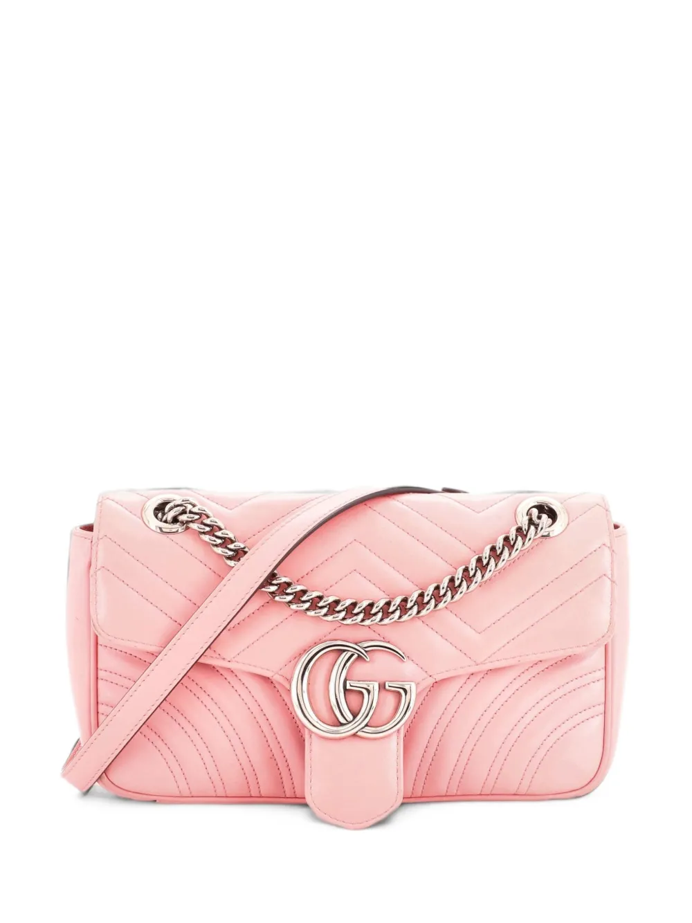 Gucci Pre-Owned GG Marmont Flap Bag Matelasse Leather Small crossbody bag - Rosa