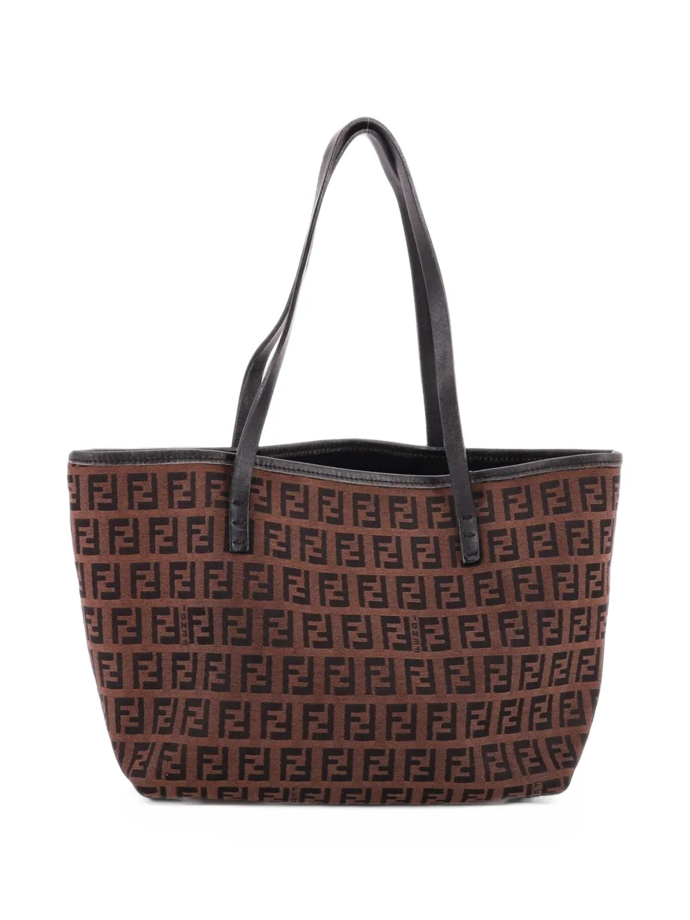 Fendi Pre-Owned Roll Zucchino Canvas Small tote bag - Marrone