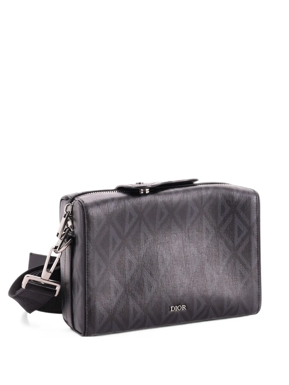 Christian Dior Pre-Owned Lingot Messenger Bag CD Diamond Coated Canvas crossbody bag - Black