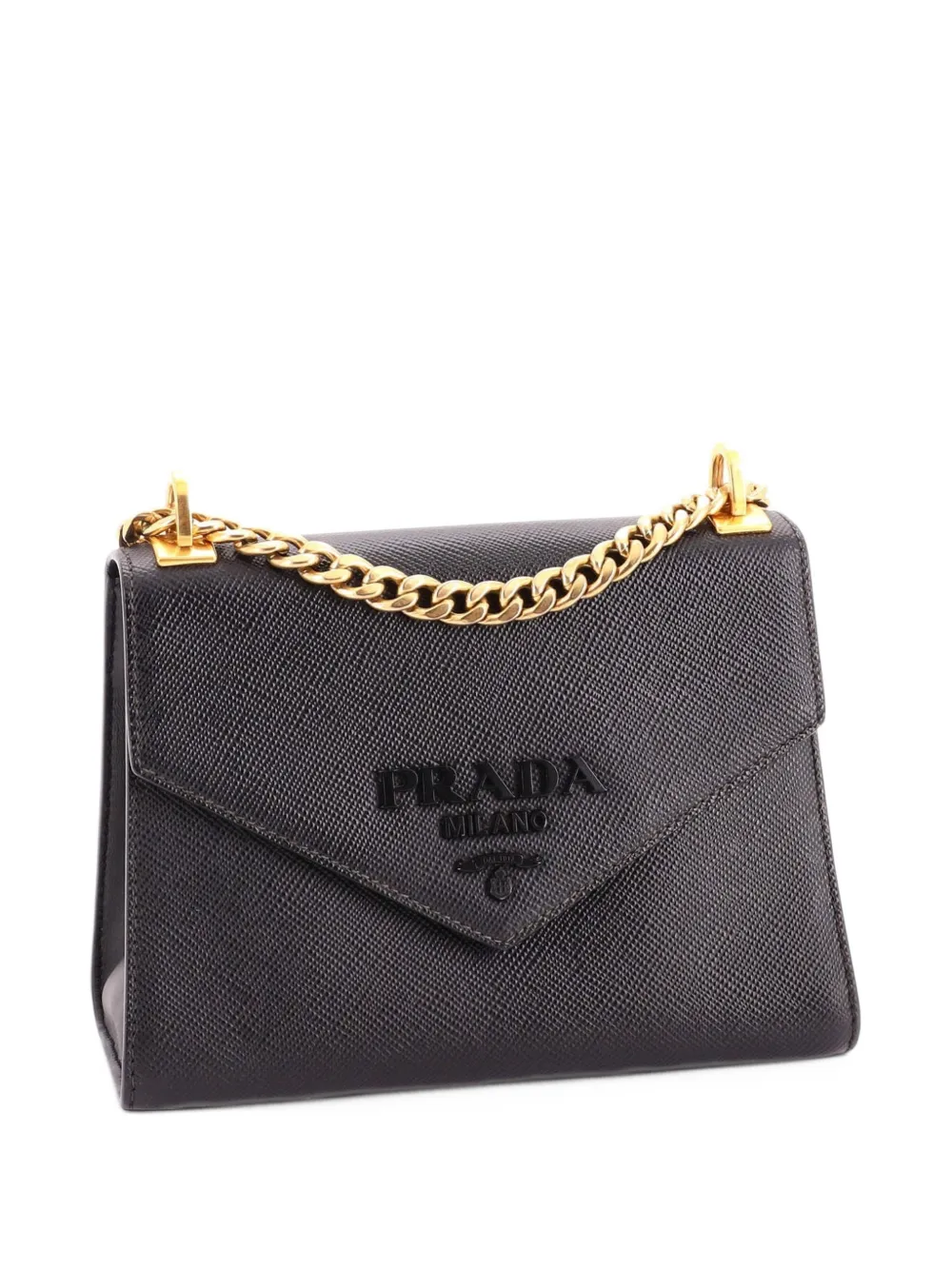 Prada Pre-Owned Monochrome Saffiano Leather Small shoulder bag - Nero