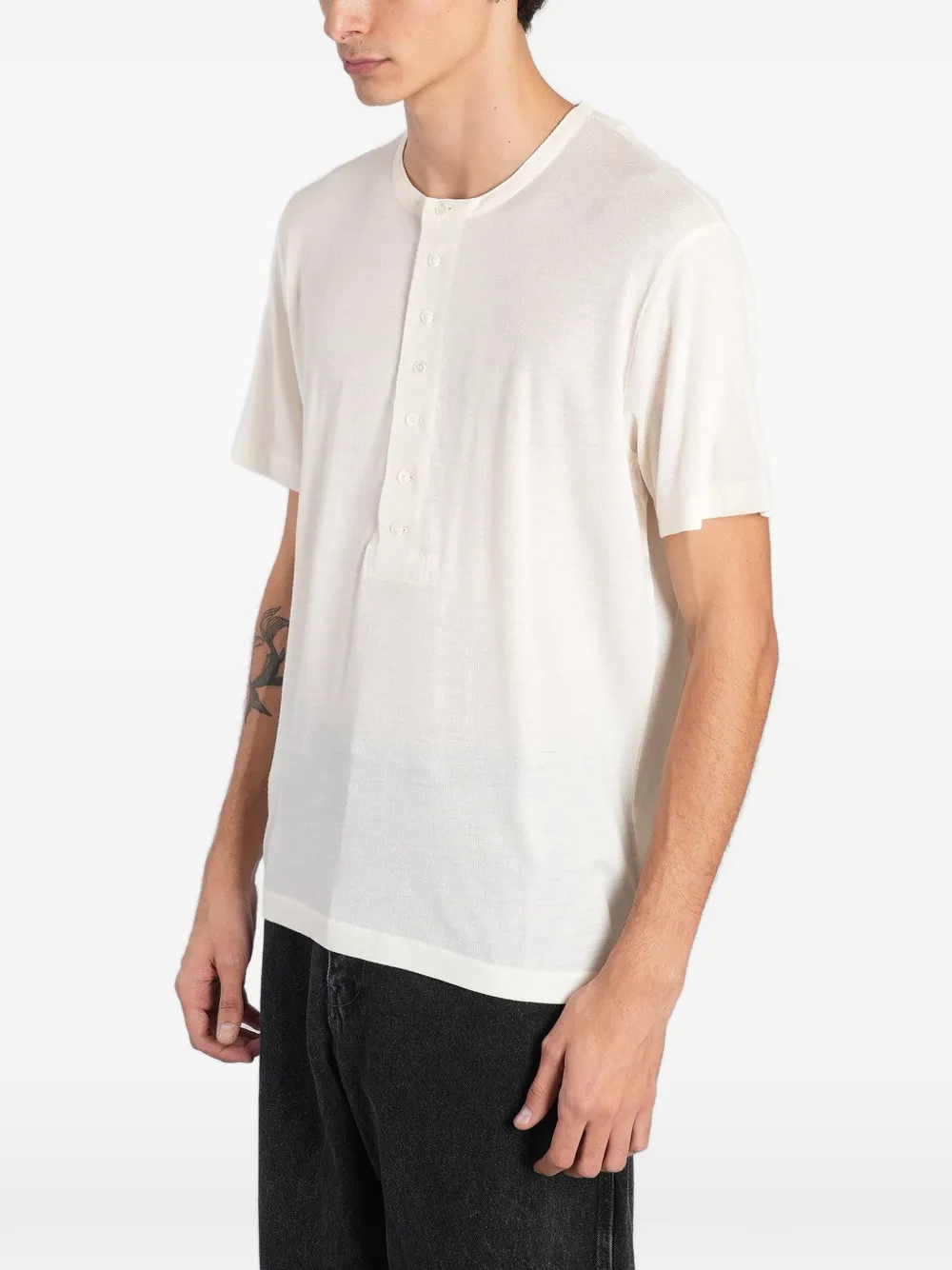 Paul Smith button-placket T-shirt Beige