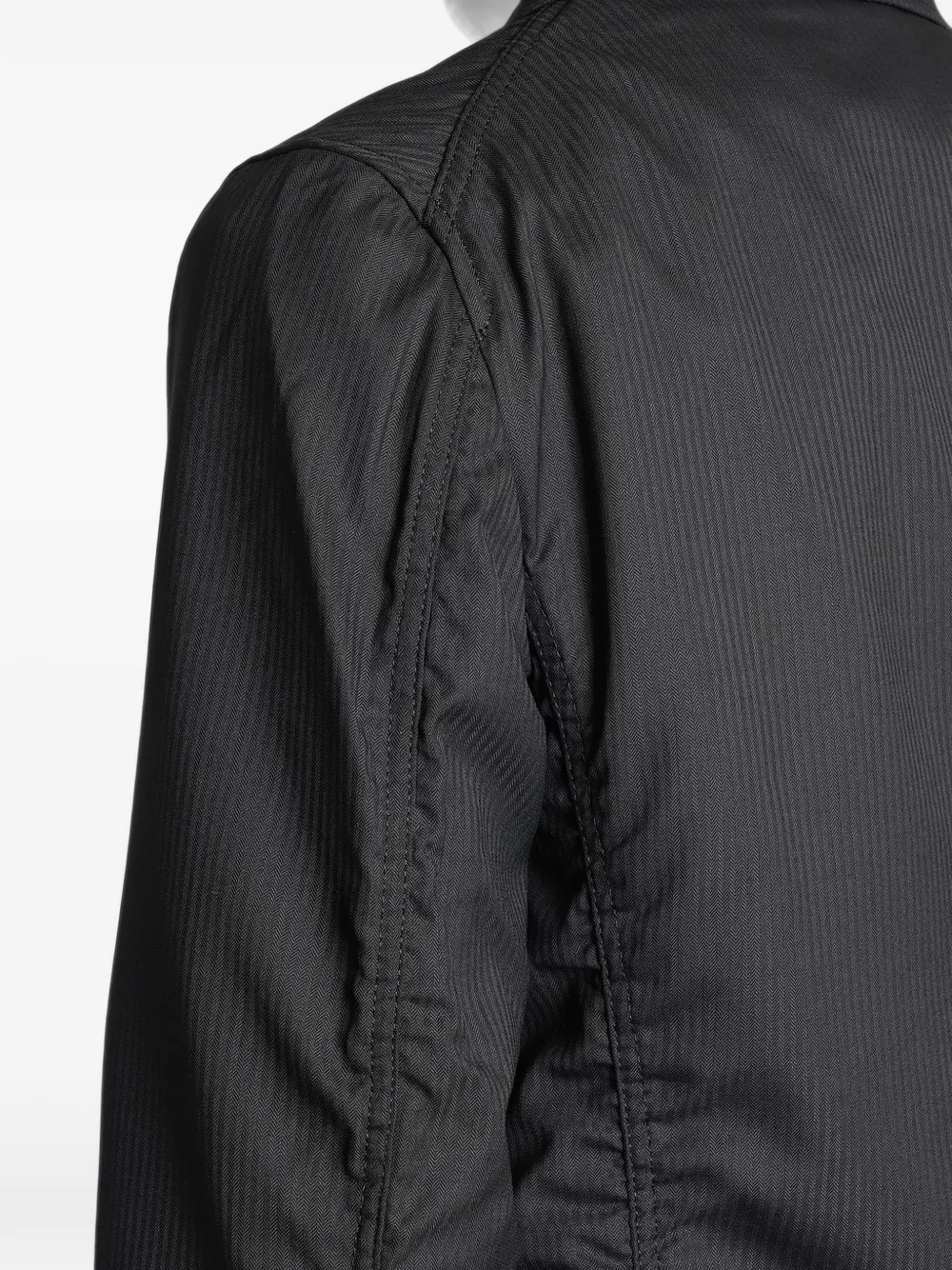 Comme Des Garçons Shirt single-breasted dobby-stripe blazer Zwart