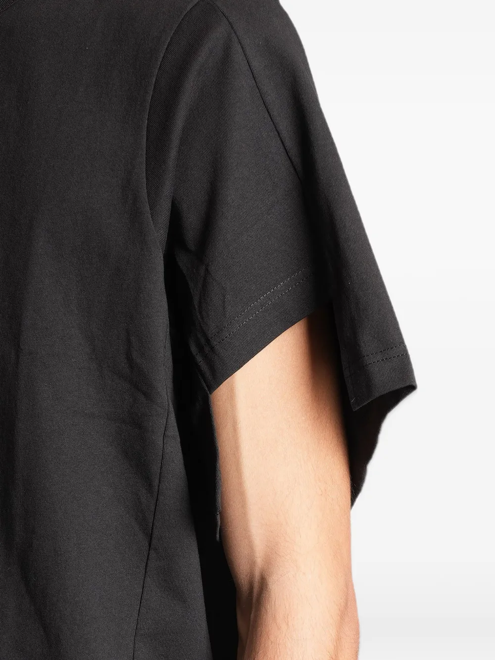 Comme Des Garçons Shirt stepped-hem T-shirt Zwart