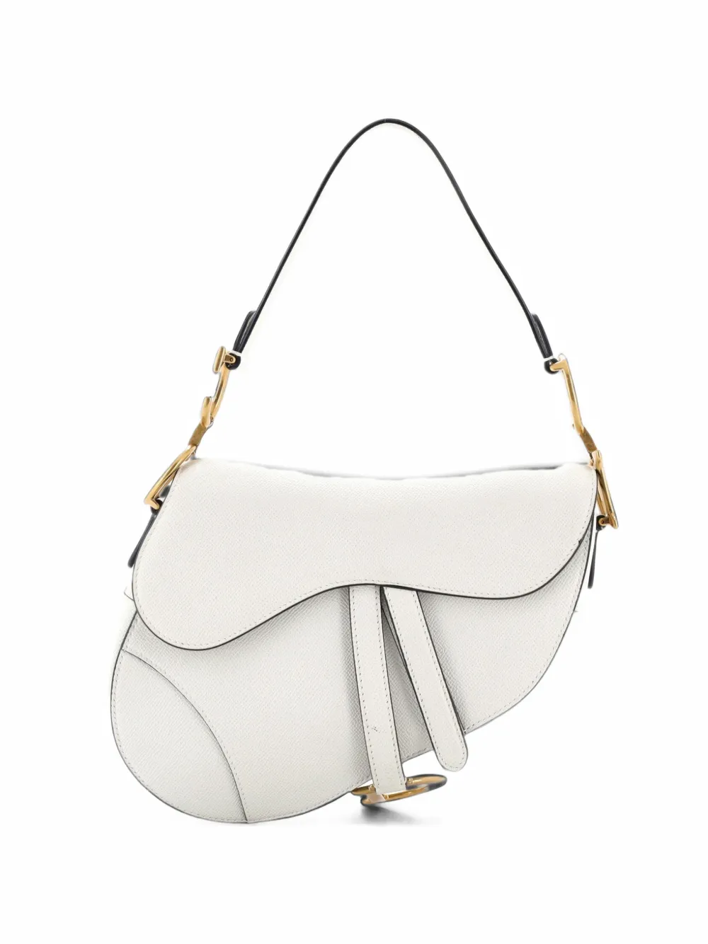 Christian Dior Pre-Owned Saddle Handbag Leather Medium shoulder bag - Weiß