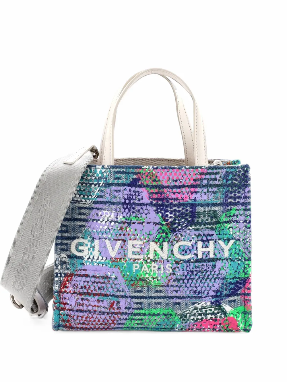 Givenchy Pre-Owned x BSTROY G- 4G Printed Denim Mini tote bag - Mehrfarbig