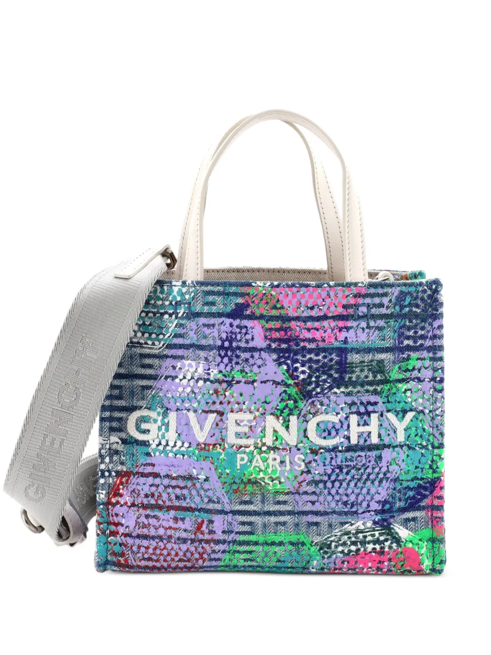 Givenchy Pre-Owned x BSTROY G- 4G Printed Denim Mini tote bag - Multicolore