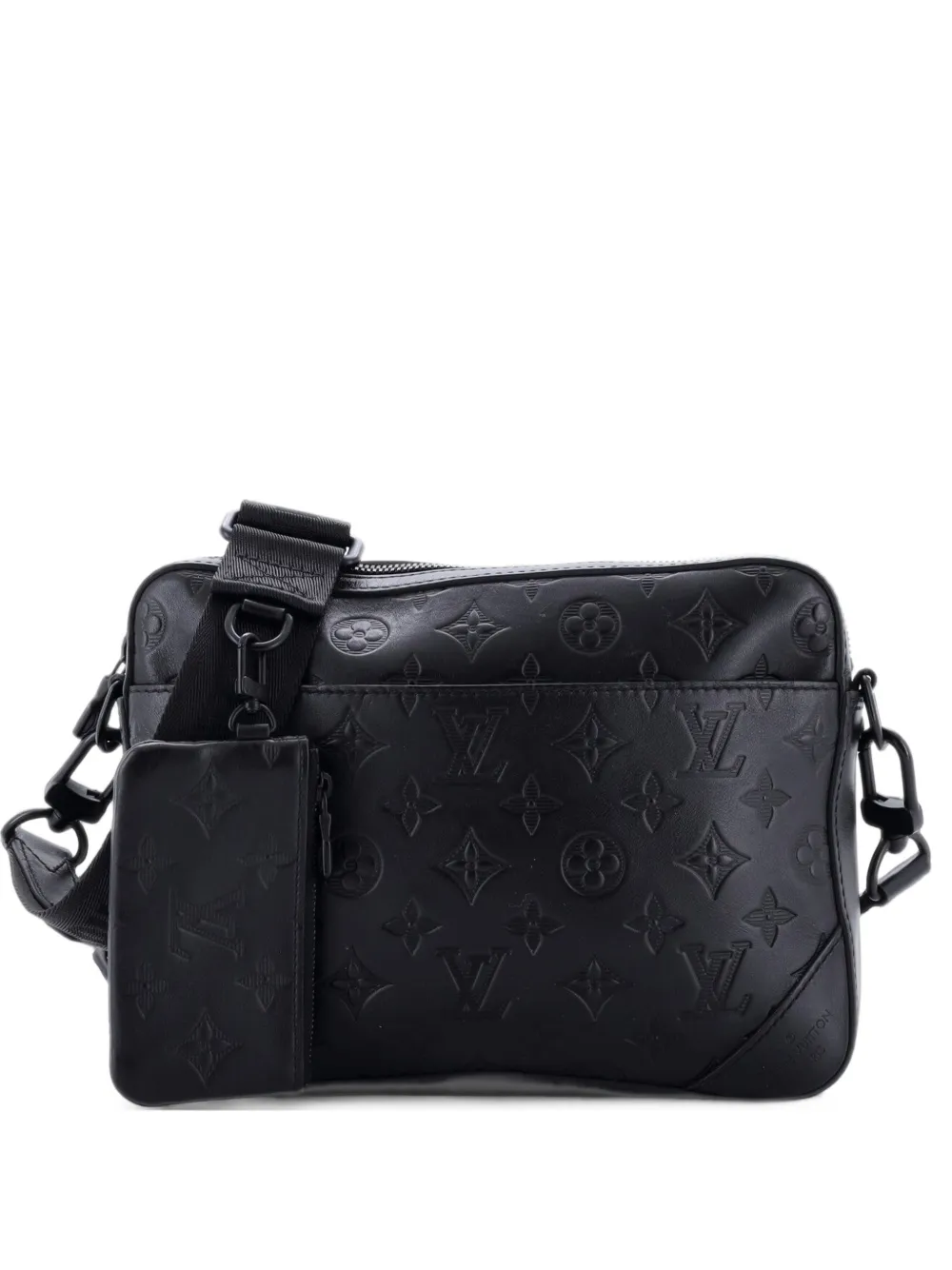 Louis Vuitton Pre-Owned Duo Messenger Bag Monogram Shadow Leather crossbody bag - Nero