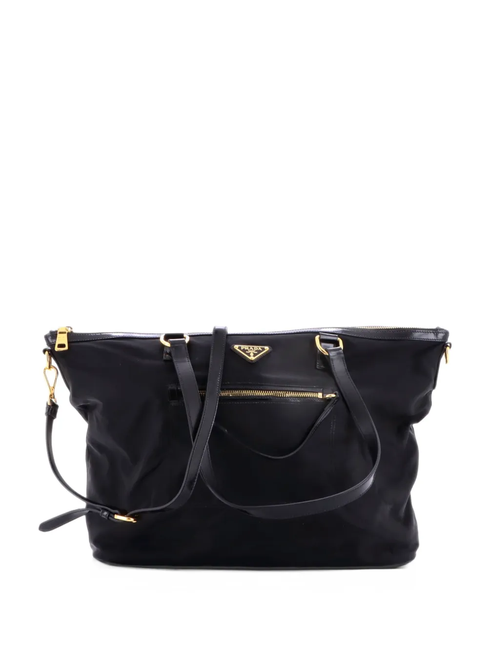 Prada Pre-Owned Convertible Front Pocket Tessuto Medium tote bag - Nero