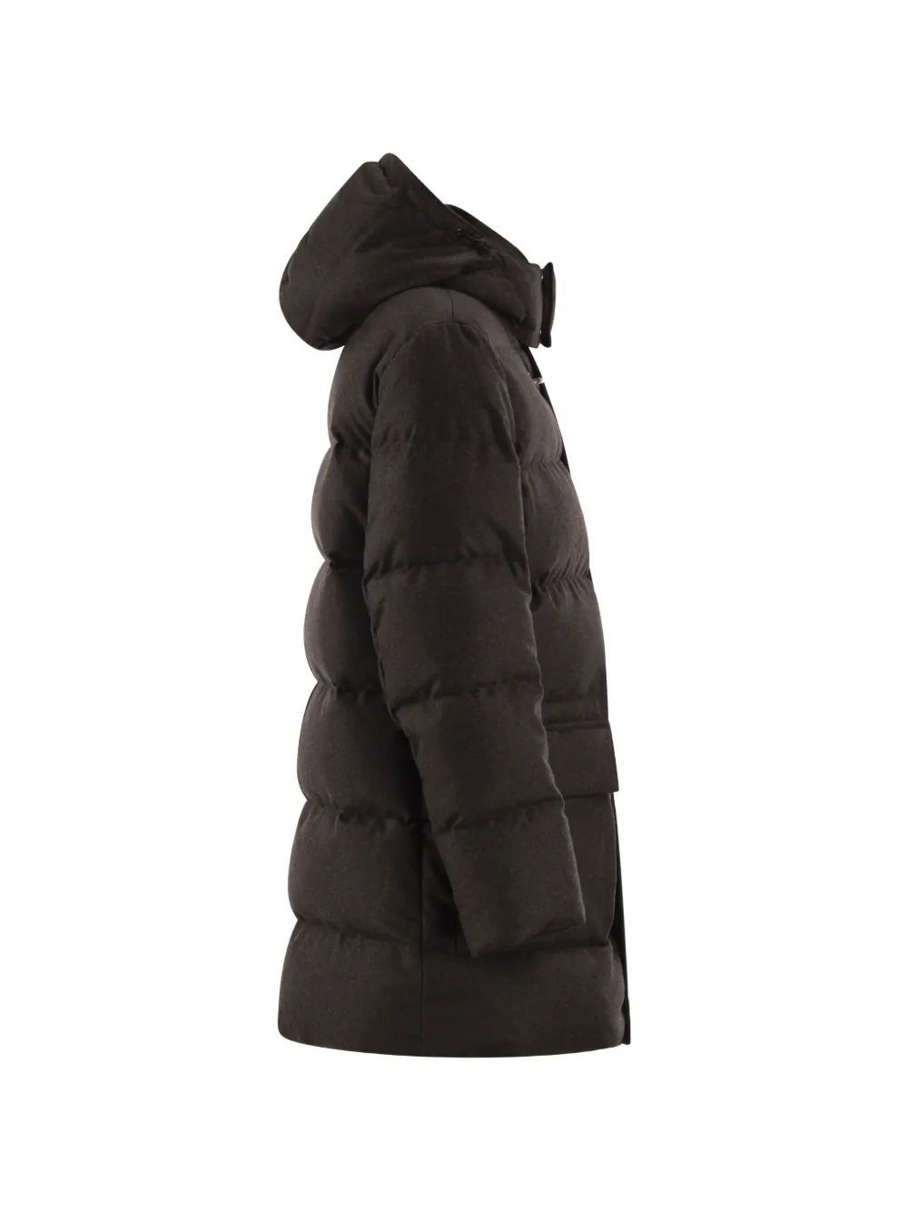 Fay quilted wool down coat Bruin