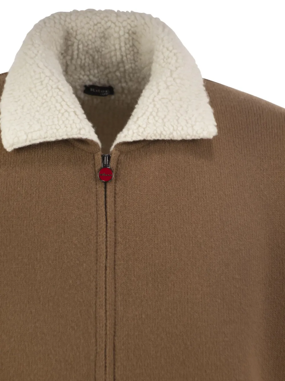 Kiton shearling-effect collar cardigan Bruin