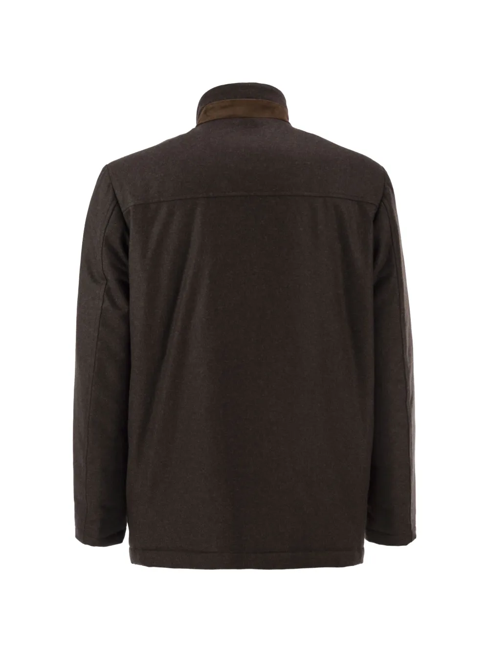 Fay hook-fastening suede-detail jacket Bruin