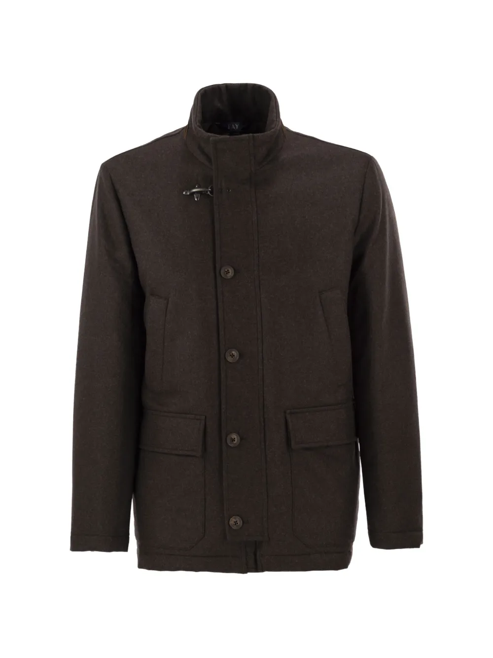 Fay hook-fastening suede-detail jacket Bruin