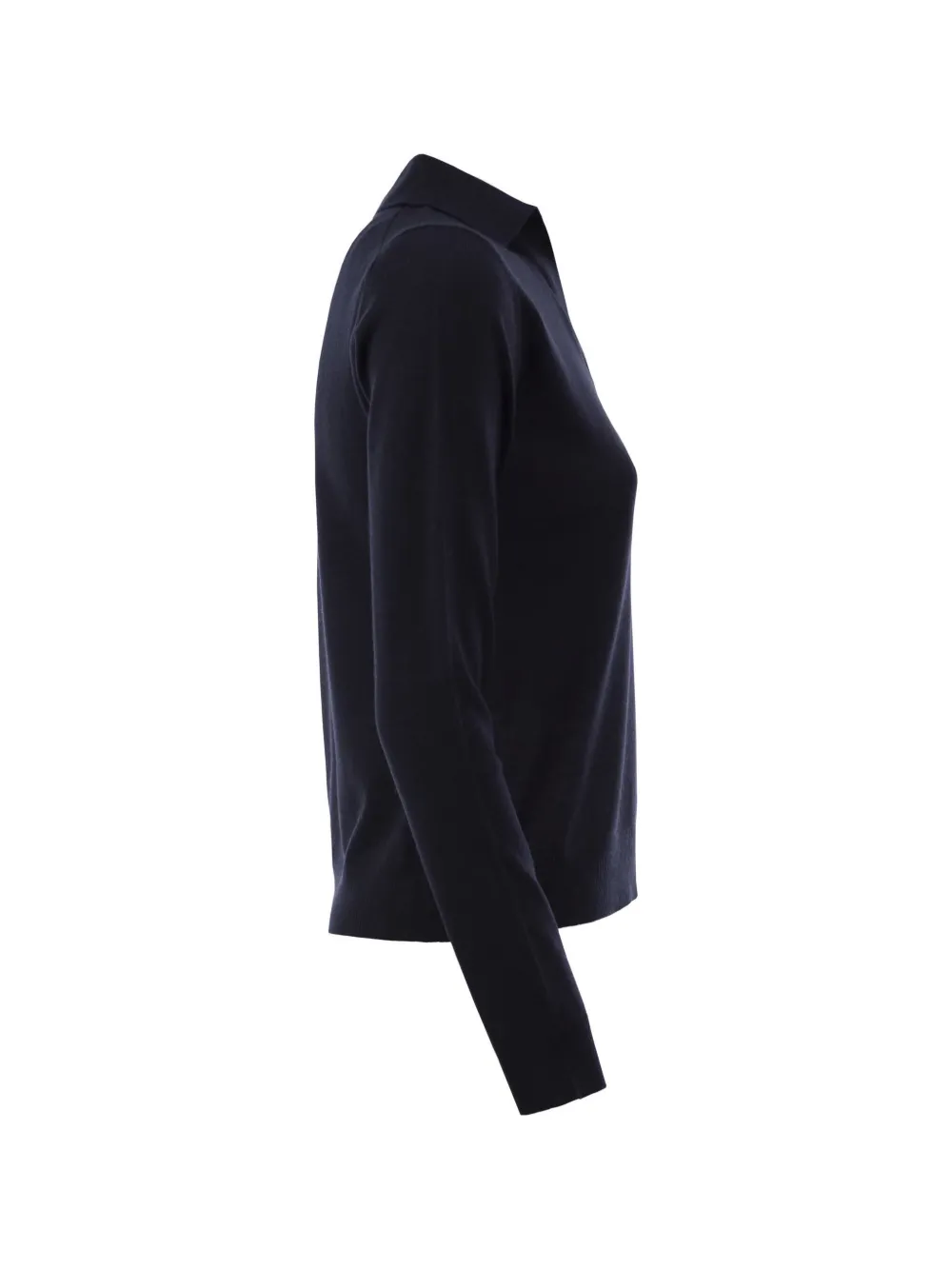 Weekend Max Mara Cappa wool and cashmere yarn polo shirt navy Blauw