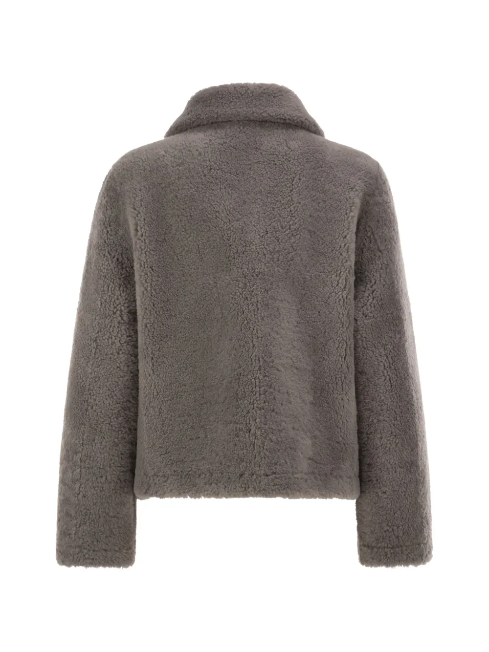 Fay hook-fastening shearling jacket Grijs