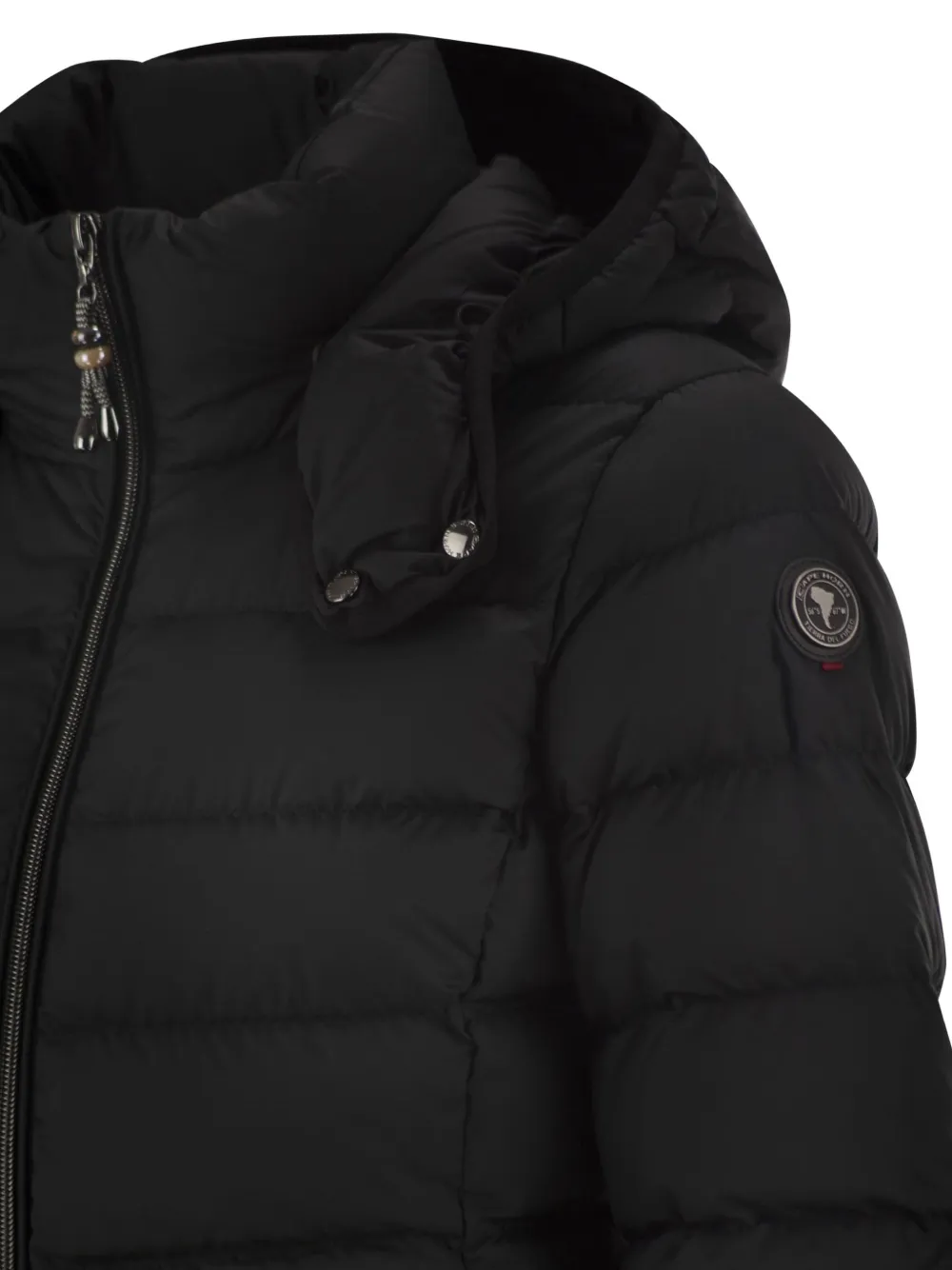CAPE HORN Stella hooded quilted jacket Zwart