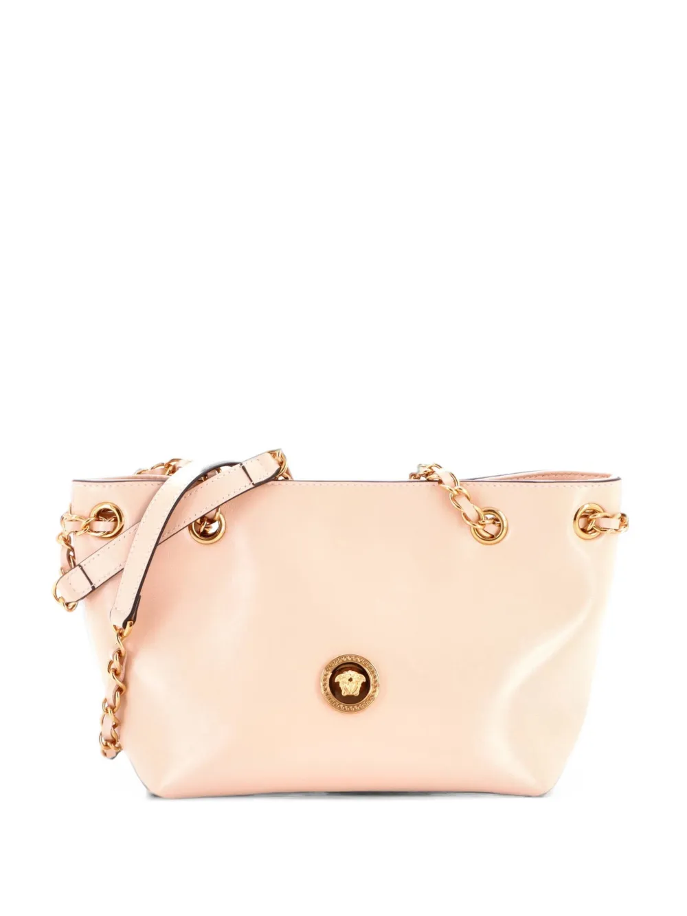 Versace Pre-Owned Medusa Icon Chain Tote Leather Mini bucket bag - Rosa
