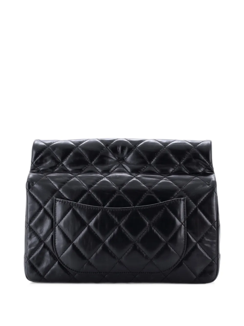 CHANEL Pre-Owned Classic Roll Quilted Crumpled Calfskin Medium clutch bag - Schwarz