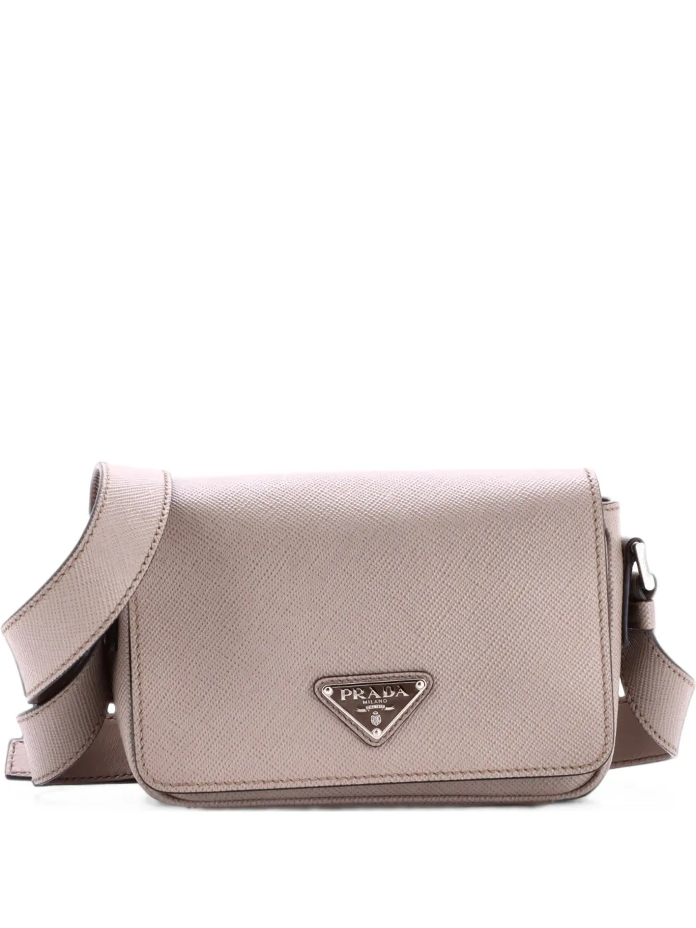 Prada Pre-Owned Full Flap Saffiano Leather Small shoulder bag - Toni neutri