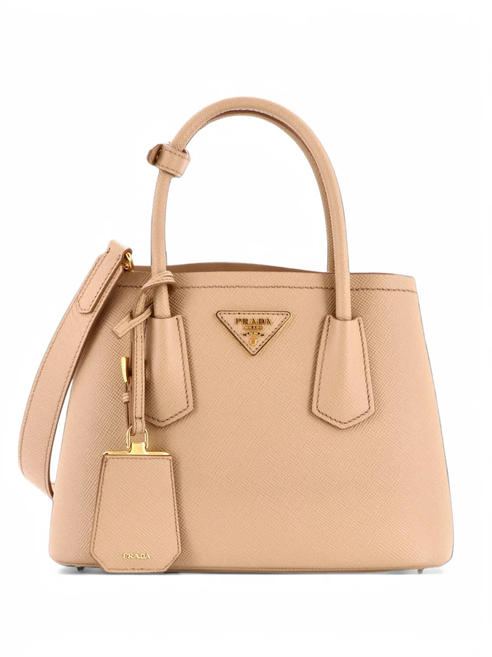 Prada Pre-Owned Cuir Double Saffiano Leather Mini tote bag - Toni neutri