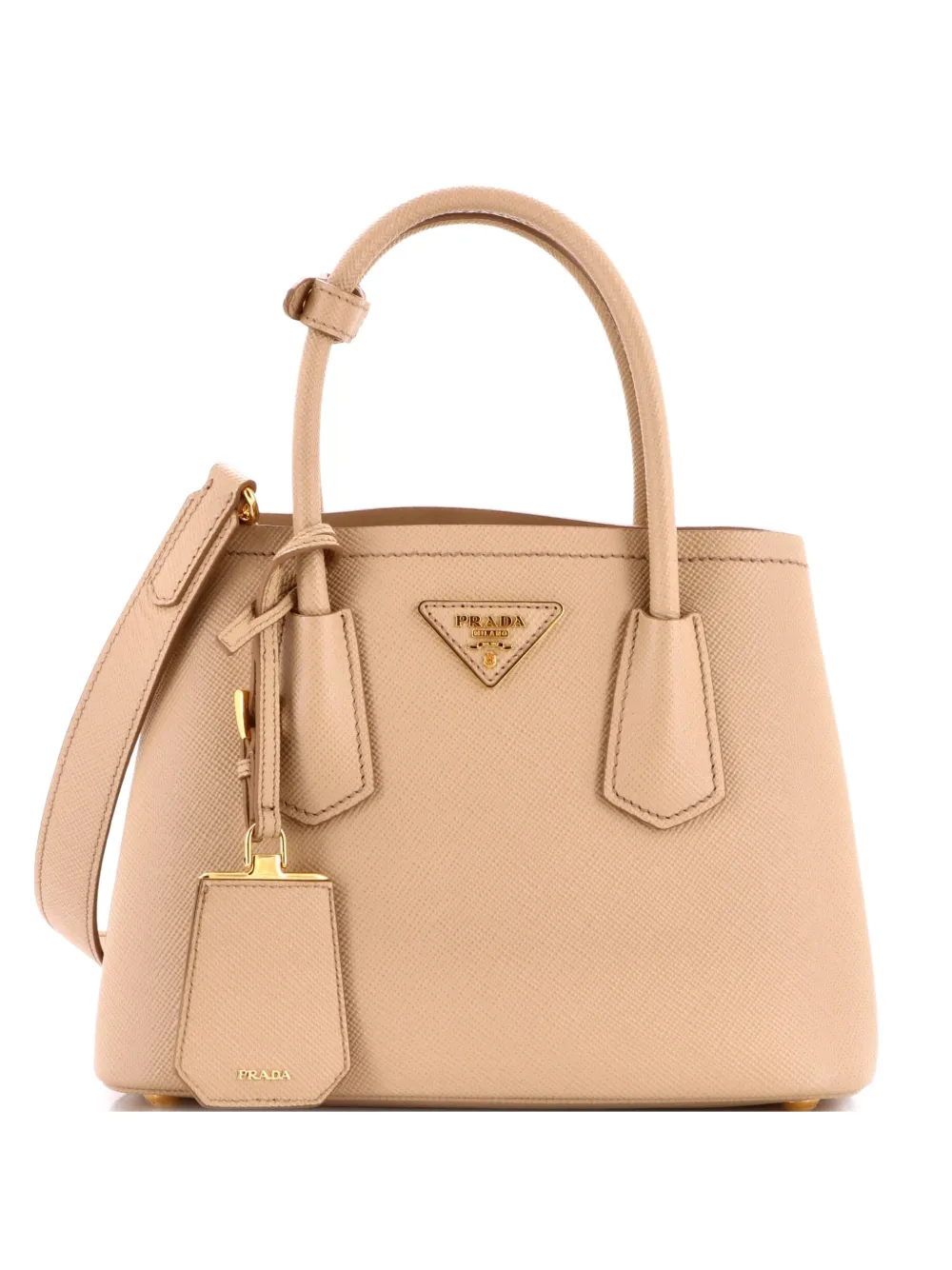 Prada Pre-Owned Cuir Double Saffiano Leather Mini tote bag - Toni neutri