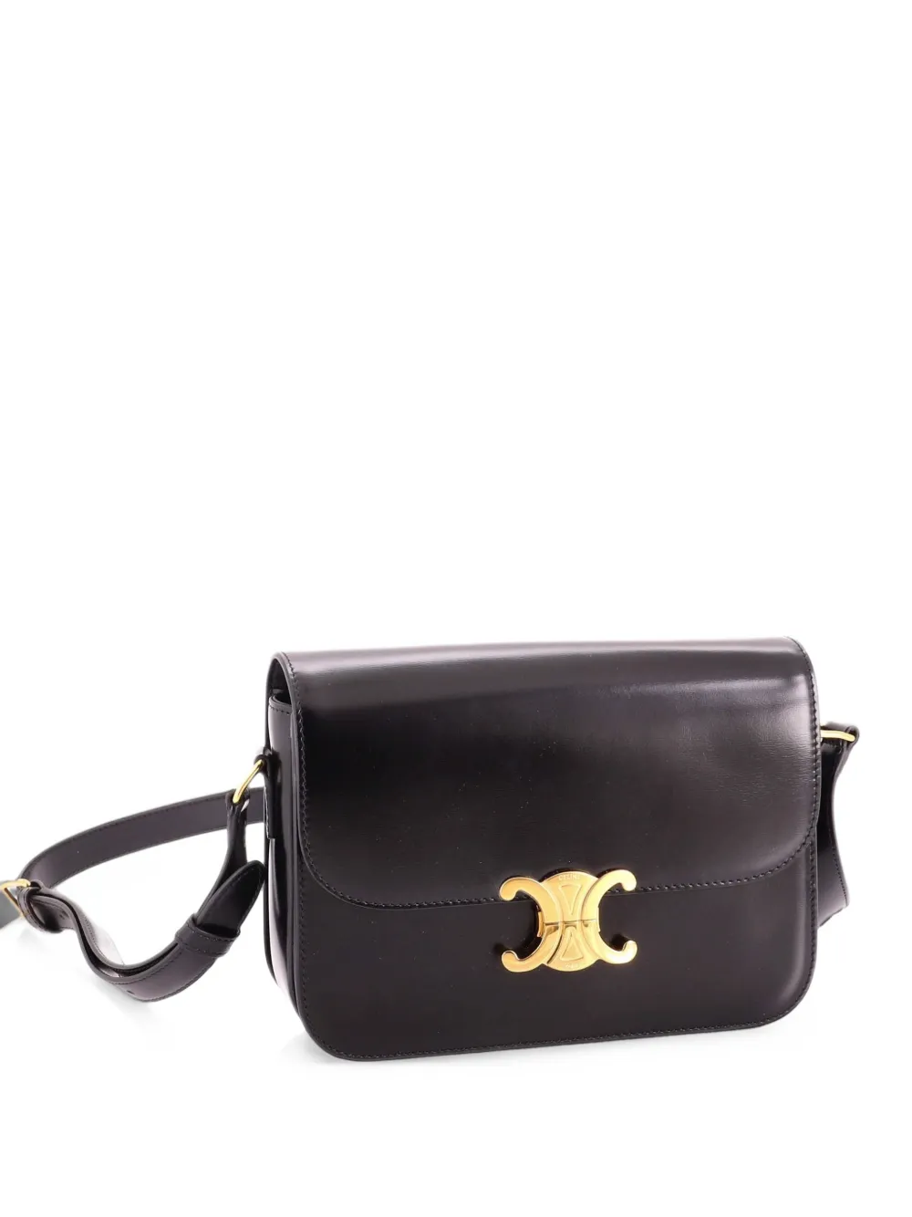 Celine Pre-Owned Triomphe Shoulder Bag Smooth Calfskin Medium crossbody bag - Black