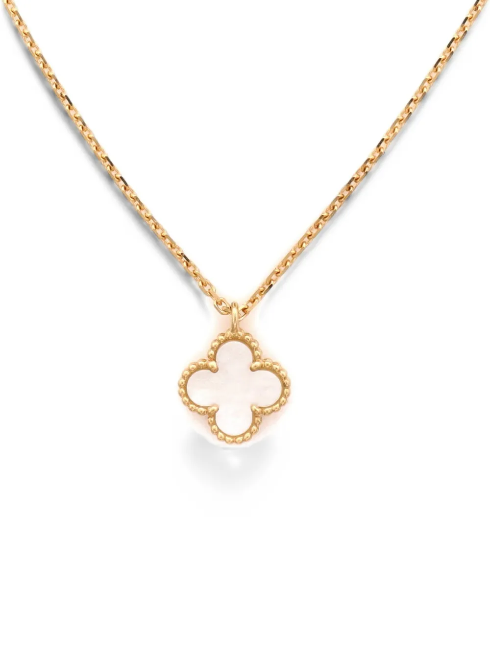 Van Cleef & Arpels Pre-Owned Sweet Alhambra Pendant 18K Yellow Gold and Mother of Pearl necklace - Oro
