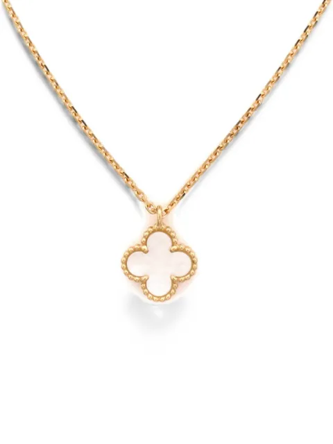 Van Cleef & Arpels Pre-Owned Sweet Alhambra Pendant 18K Yellow Gold and Mother of Pearl necklace