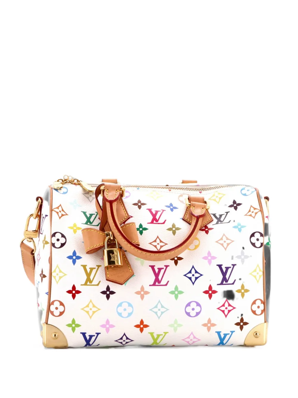 Louis Vuitton Pre-Owned x Takashi Murakami Speedy Soft Bandouliere Bag Monogram Multicolor 25 satchel - Bianco