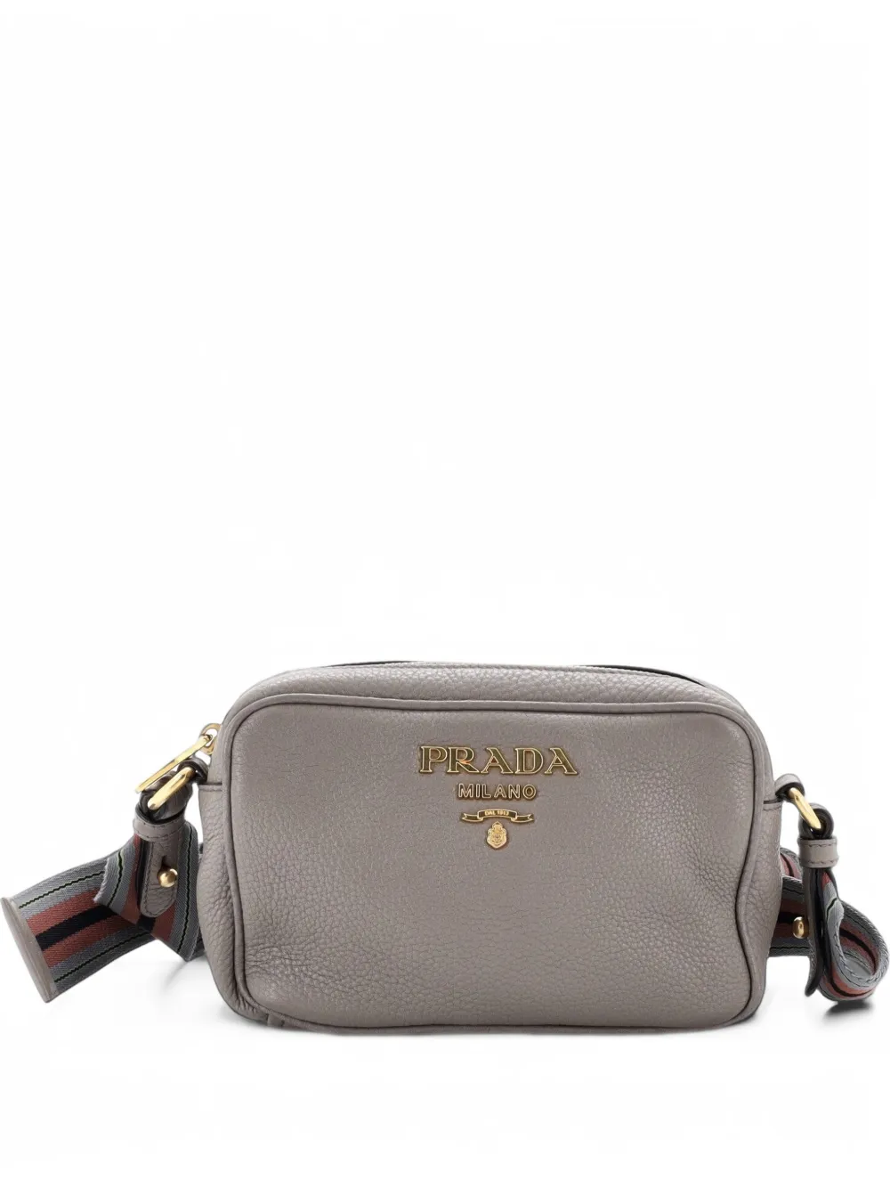 Prada Pre-Owned Dual Strap Camera Bag Vitello Phenix Mini crossbody bag - Grigio
