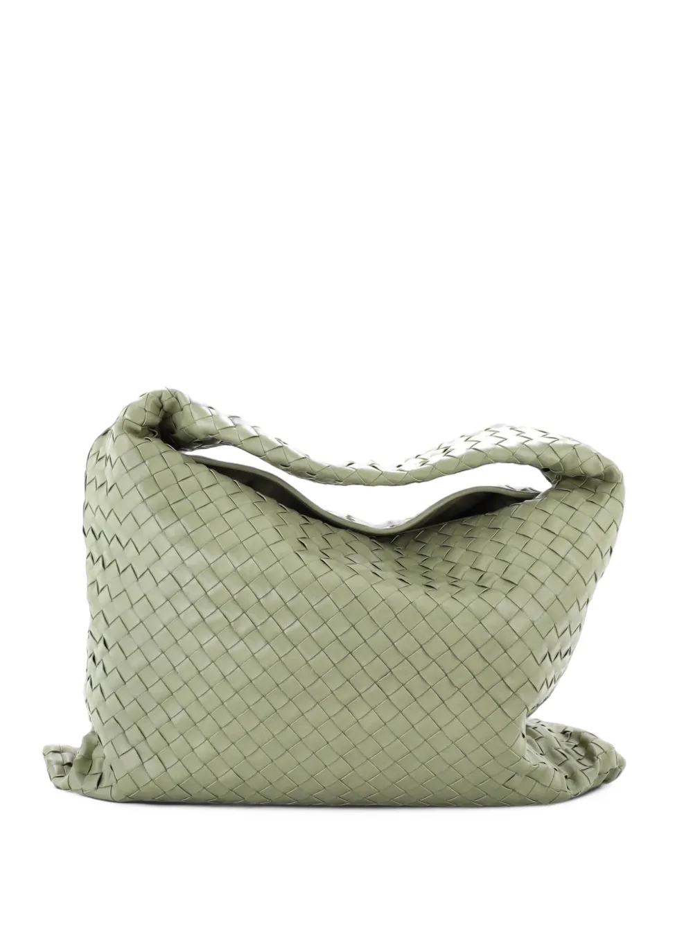 Bottega Veneta Pre-Owned Hop Intrecciato Leather Large hobo bag - Grün