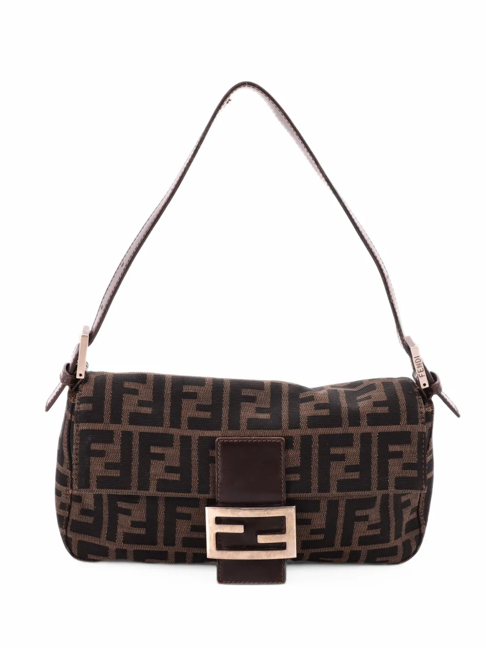 Fendi Pre-Owned Baguette Bag Zucca Canvas shoulder bag - Braun