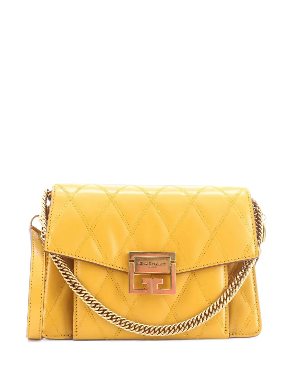 Givenchy Pre-Owned GV3 Flap Bag Quilted Leather Small shoulder bag - Giallo