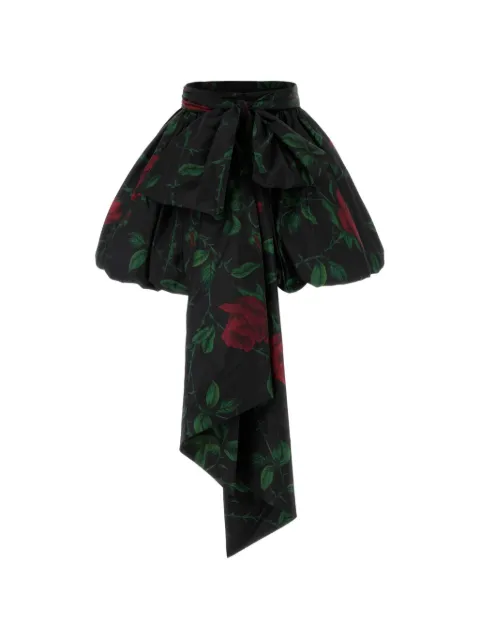 Blumarine falda corta con rosas estampadas