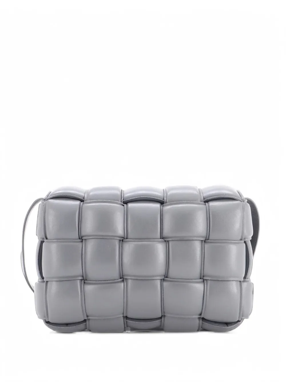 Bottega Veneta Pre-Owned Cassette Padded Maxi Intrecciato Leather crossbody bag - Grey