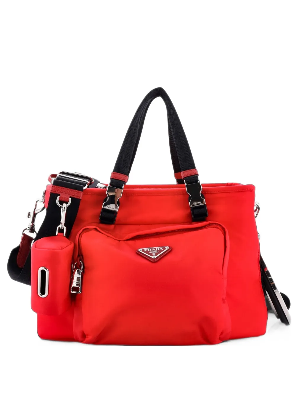 Prada Pre-Owned Convertible Pet Carrier Re-Nylon with Mesh satchel - Rosso
