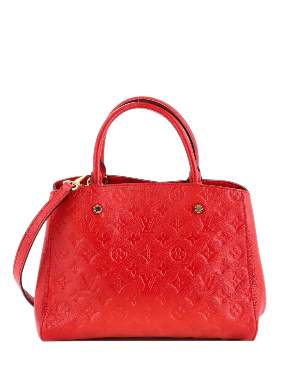 Louis Vuitton Pre-Owned Montaigne Handbag Monogram Empreinte Leather MM satchel - Rosso