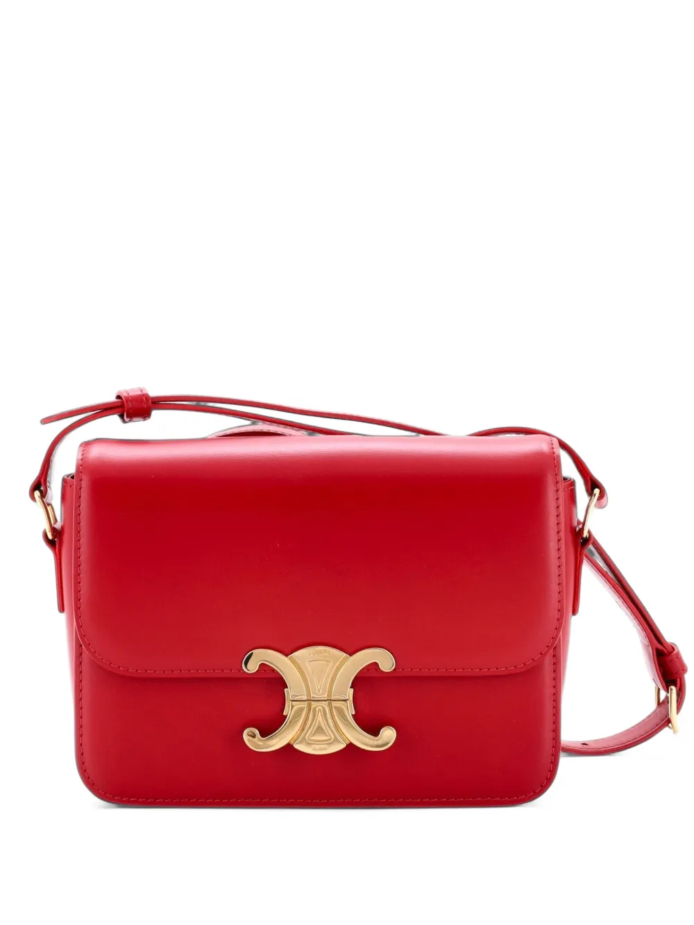 Celine Pre-Owned Triomphe Shoulder Bag Smooth Calfskin Teen crossbody bag - Rot