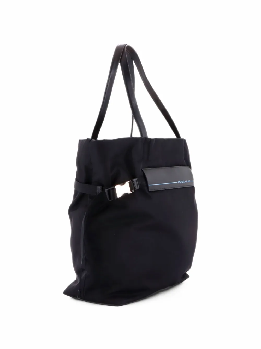 Prada Pre-Owned Belted Logo Tessuto Medium tote bag - Schwarz