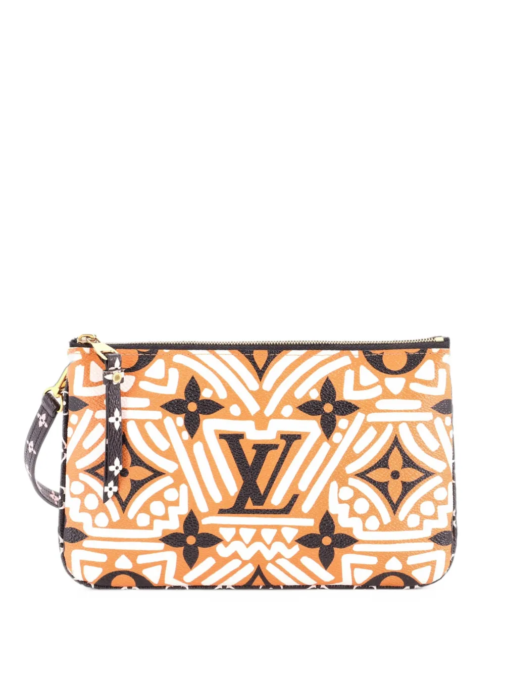 Louis Vuitton Pre-Owned Double Zip Pochette Limited Edition Crafty Monogram Giant clutch bag - Brown