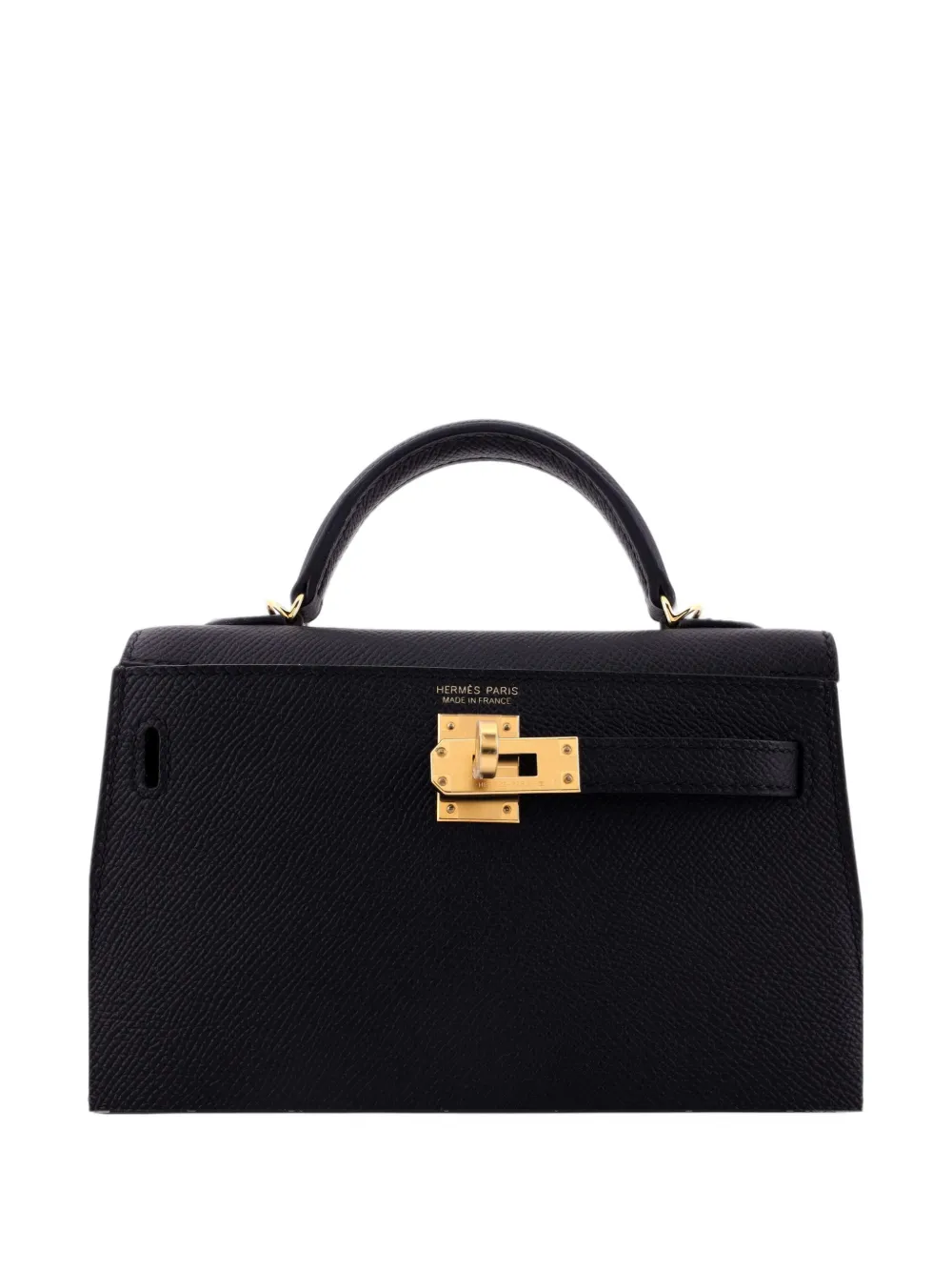 Hermès Pre-Owned Kelly Mini II Bag Noir Epsom with Gold Hardware 20 satchel - Schwarz