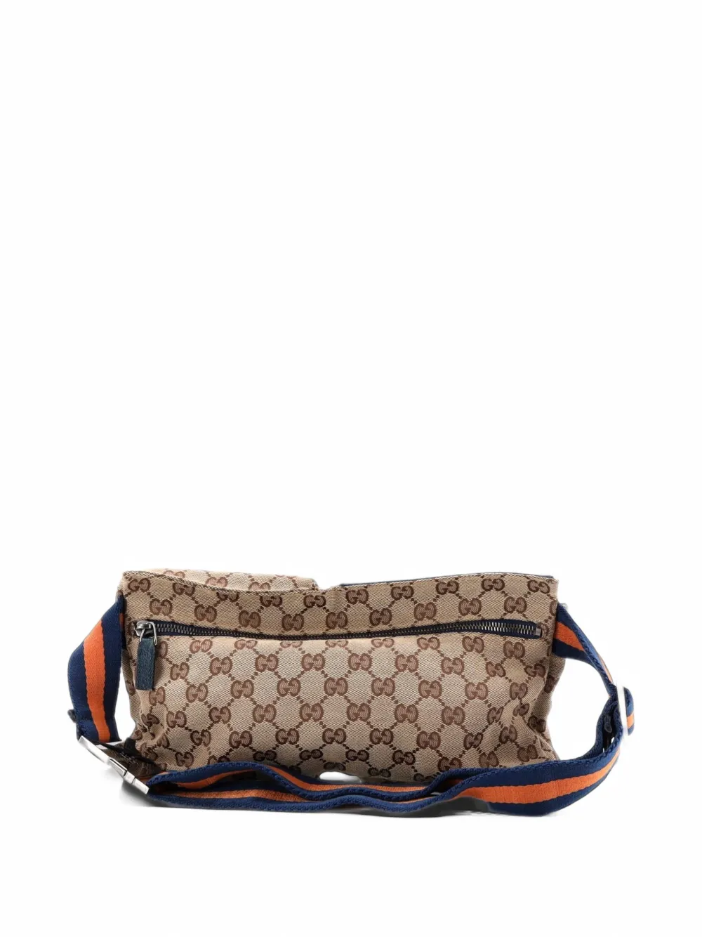 Gucci Pre-Owned Vintage Double GG Canvas with Leather belt bag - Braun