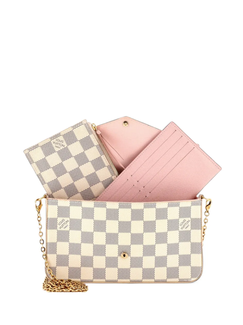 Louis Vuitton Pre-Owned Felicie Pochette Damier crossbody bag - Bianco