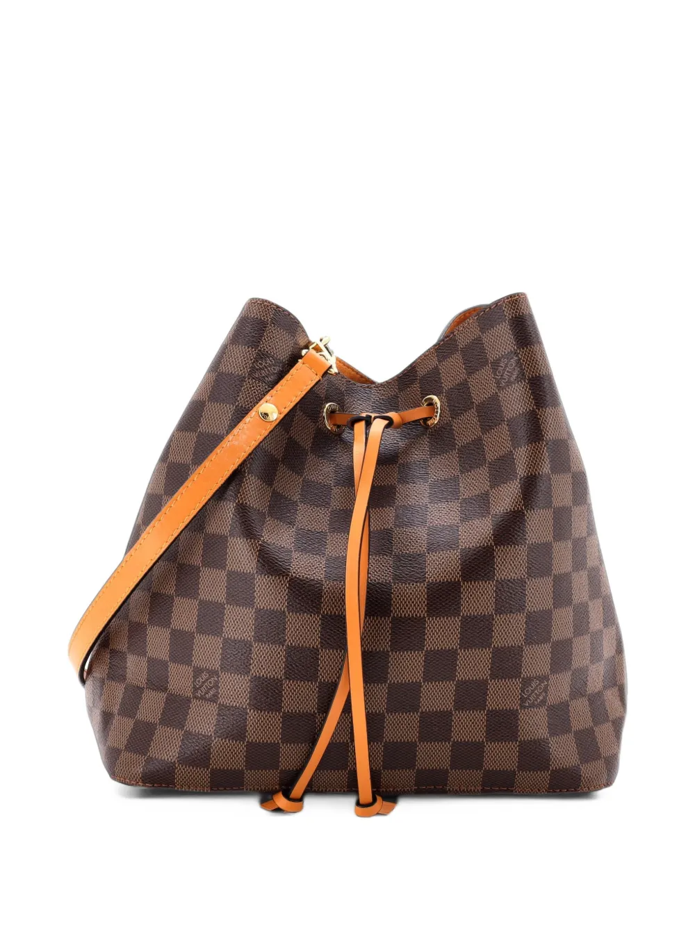 Louis Vuitton Pre-Owned NeoNoe Handbag Damier with Leather MM bucket bag - Marrone