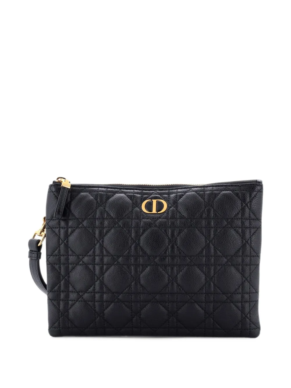 Christian Dior Pre-Owned Caro Daily Cannage Quilt Calfskin Medium pouch - Schwarz
