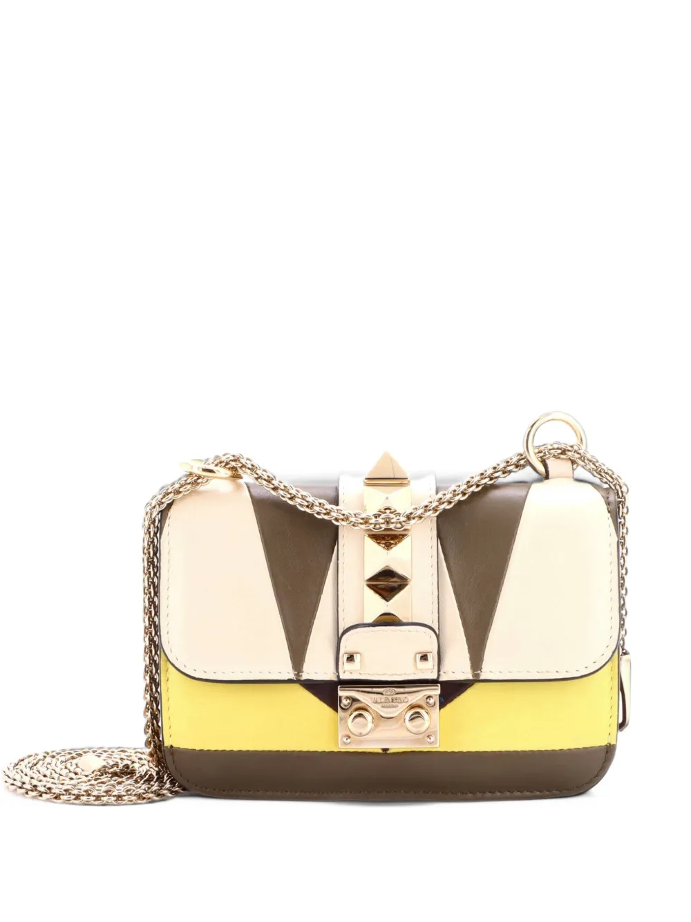 Valentino Garavani Pre-Owned Glam Lock Shoulder Bag Leather Mini crossbody bag - Mehrfarbig