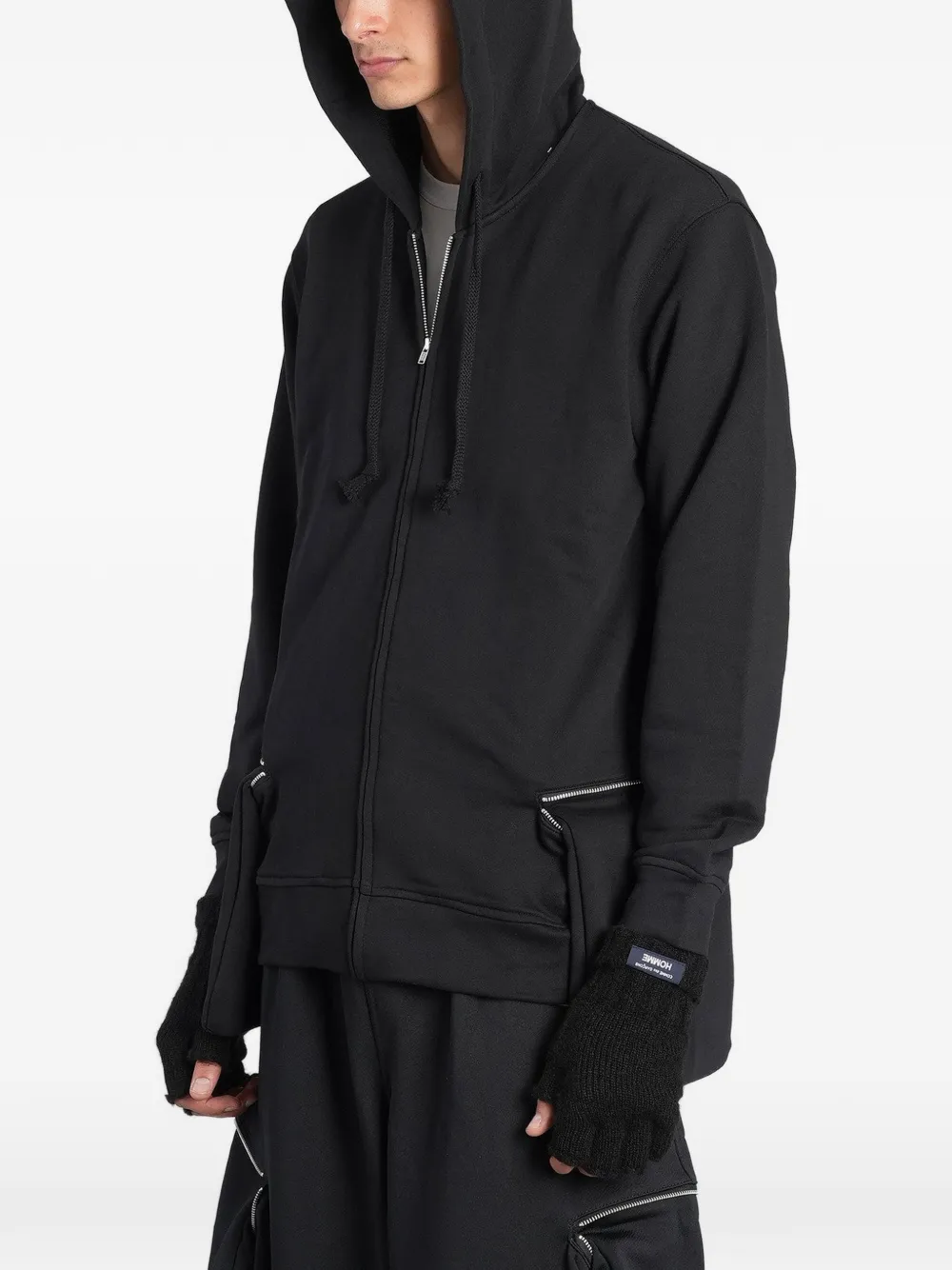 Comme Des Garçons Shirt zip-up pocket-detail hoodie Zwart